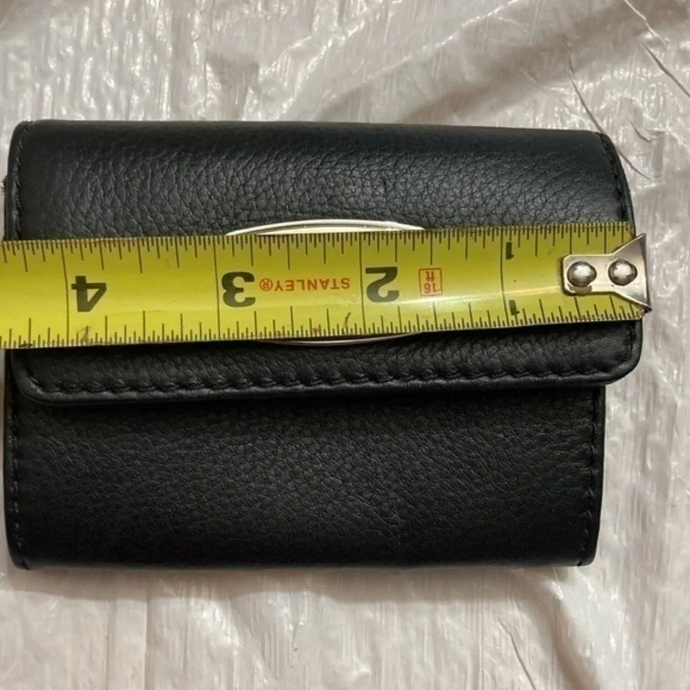 Michael kors black leather mini wallet